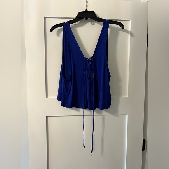 Lucy Love “Lace-Up Swing” Tank – Royal Blue, Size M - Picture 2 of 6